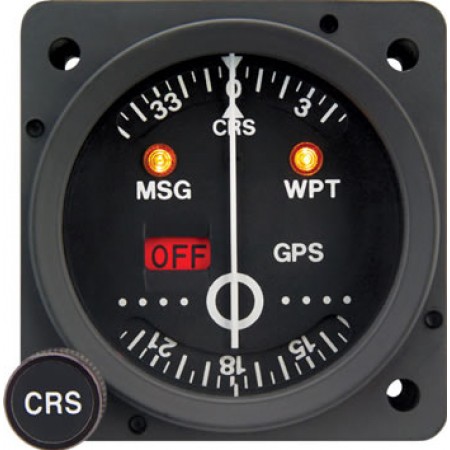 Course Deviation Indicator/28V, 2, Lighted. For use with Garmin GPS155XL/165XL and GNC300XL models.  MD40-242L Experimental Only