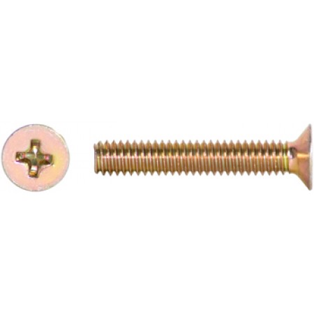 Phillips Flat Head Screw/Carbon steel, Cadmium plated, 8-32, 3/4 MS24693S52 pack of 100 Phillips Flat Head Screw/Carbon steel, Cadmium plated, 8-32, 3/4 MS24693S52 pack of 100