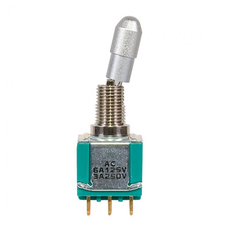 TOGGLE SWITCH/SPDT (single pole double throw), ON-NONE-ON, hole mount, terminal seal, gold flash over silver plating.  3-1437559-4