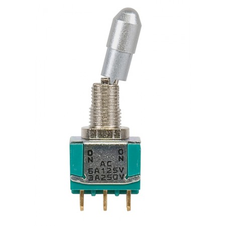 Toggle Switch/Dpdt (double pole double throw), On-None-On, hole mount, terminal seal, gold flash over silver plating, green. MTL206N Toggle Switch/Dpdt (double pole double throw), On-None-On, hole mount, terminal seal, gold flash over silver plating, green. MTL206N