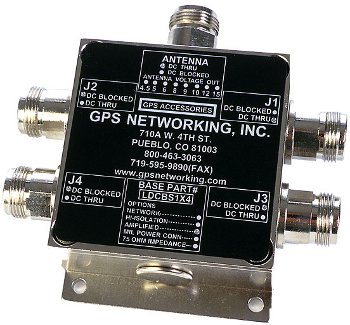 Hi-Isolation Amplified Antenna Splitter with Tnc connector NHIALDCBS1X4-T/5/Mc