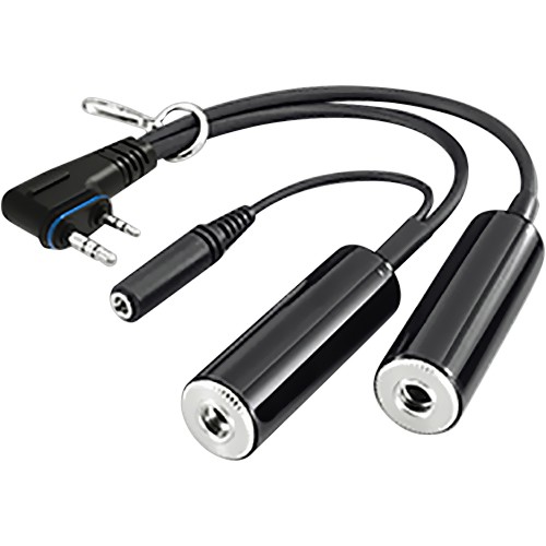 Headset Adapter Cable for IC-A25. For use with general aviation dual plug headsets. OPC-2379