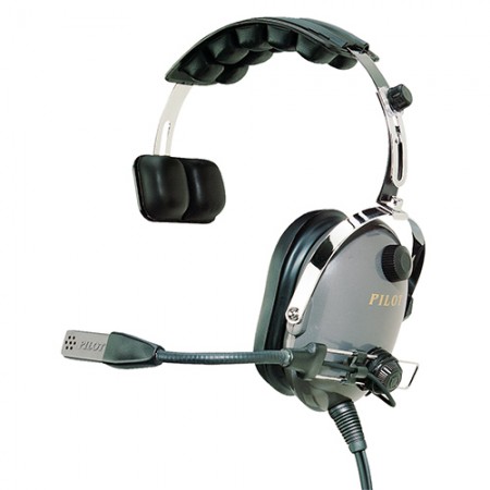 PILOT USA HEADSET/SINGLE SIDED/PA-7 NOISE CANCELLING ELECTRET MIC/HALF METAL/HALF FLEX BOOM/3 YEAR WARRANTY PA-1110