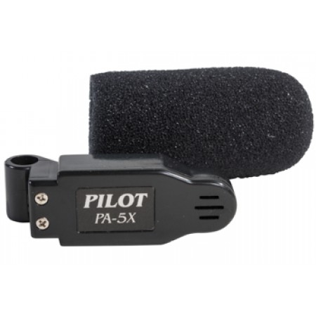 Electret Noise Canceling Microphone/Black, amplified, use with DC voltage supply of 9-28 volts, includes foam windscreen. PA-5X Electret Noise Canceling Microphone/Black, amplified, use with DC voltage supply of 9-28 volts, includes foam windscreen. PA-5X