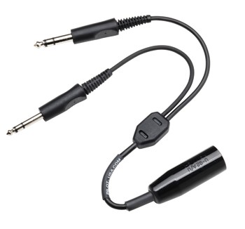 Helicopter To General Aviation Headset Adapter/converts U-174/u or U-93A plugs with U92A/U socket to M642/4-1(PJ-055) and M642/5-1(PJ-068) PA-75