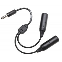 General Aviation To Helicopter Headset Adapter/converts M642/4-1 (PJ-055) and M642/5 (PJ-068) plugs to U-174/u PA-76 General Aviation To Helicopter Headset Adapter/converts M642/4-1 (PJ-055) and M642/5 (PJ-068) plugs to U-174/u PA-76