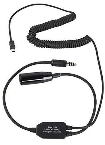 Gopro HERO3 Recorder Adapter/For use with Helicopter (single plug) Headset. Record transmissions from aircraft intercom system to external video camera. Works with GoPro Hero 3 video camera. Mini USB input. U-174/U plug. PA-80H/HERO3