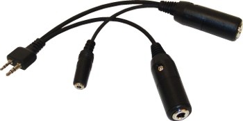 Headset Adapter For Icom A4 Transceiver/straight plug/twin sockets accept standard PJ-55 and PJ-068 plugs converting to Icom A4 plug PA-82.4