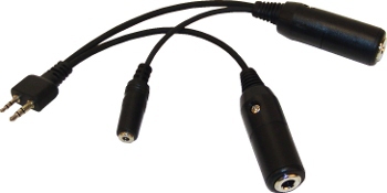 Headset Adapter For Icom A4 Transceiver/straight plug/twin sockets accept standard PJ-55 and PJ-068 plugs converting to Icom A4 plug PA-82.4