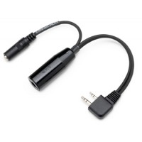 Helicopter Headset Adapter/for Icom A6, A22, and A24/right angle plug/U92/A jack accepts U174/u, converts Icom A22 plug PA-82H Helicopter Headset Adapter/for Icom A6, A22, and A24/right angle plug/U92/A jack accepts U174/u, converts Icom A22 plug PA-82H