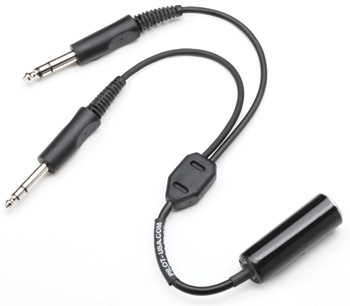 Single Plug Headset To General Aviation Adapter/twin plug/converts headset with single plug with two/9' cord PA-92