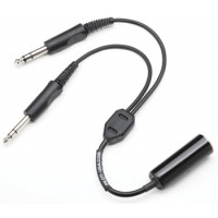 Single Plug Headset To General Aviation Adapter/twin plug/converts headset with single plug with two/9' cord PA-92