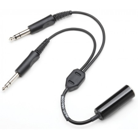 Single Plug Headset To General Aviation Adapter/twin plug/converts headset with single plug with two/9' cord PA-92 Single Plug Headset To General Aviation Adapter/twin plug/converts headset with single plug with two/9' cord PA-92