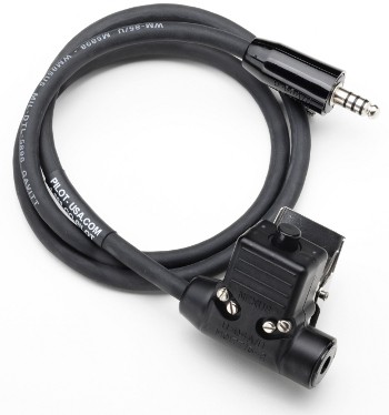Helicopter Ext Cable W/Ptthelicopter Ground Crew Extension Cable/3' extension cable/U-93A plug to U-94A with Push-To-Talk PA-94