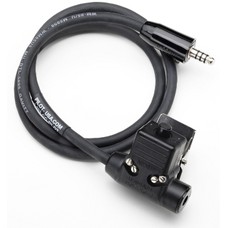 Helicopter Ext Cable W/Ptthelicopter Ground Crew Extension Cable/3' extension cable/U-93A plug to U-94A with Push-To-Talk PA-94