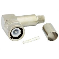 Connector/C male, right angle, crimp, solder for use with RG-214, RG-9, RG-225, RG-393. PE4949 Connector/C male, right angle, crimp, solder for use with RG-214, RG-9, RG-225, RG-393. PE4949