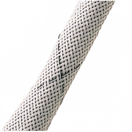 Braided Sleeving/Protect Fast Aero, Ectfe Copolymer Material, 1/2 nominal diameter, White with Black tracer. 100' mini roll PFA-ECM3-WT-0100 Braided Sleeving/Protect Fast Aero, Ectfe Copolymer Material, 1/2 nominal diameter, White with Black tracer. 100' mini roll PFA-ECM3-WT-0100