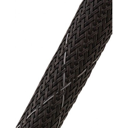 Aero Braided Sleeving/Nominal size 3/4, 75' mini roll, black with white tracer. PFA-PFR-4-BT-0075 Aero Braided Sleeving/Nominal size 3/4, 75' mini roll, black with white tracer. PFA-PFR-4-BT-0075