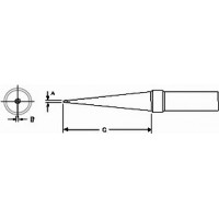 Long Screw Tip/Solid copper, plated with iron, long screwdriver, 078 x 1.0 in. For use with Wtcpt soldering stations PTL8