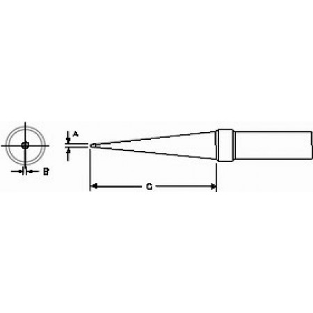 Long Screw Tip/Solid copper, plated with iron, long screwdriver, 078 x 1.0 in. For use with Wtcpt soldering stations PTL8 Long Screw Tip/Solid copper, plated with iron, long screwdriver, 078 x 1.0 in. For use with Wtcpt soldering stations PTL8
