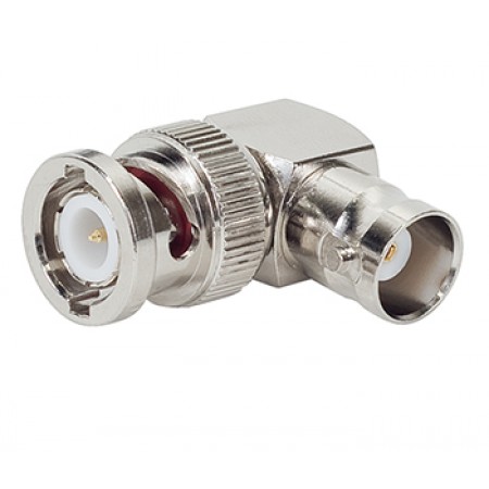 Connector/Bnc, male, right angle, for use with RG-58, RG-141, RG-142, RG-303, RG-400 cables. 