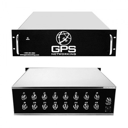 GPS NETWORK HI-ISOLATION RACK MOUNT AMPLIFIED ANTENNA SPLITTER - 16 OUTPUTS NHIRMALDCBS1X16: S/0.0/110