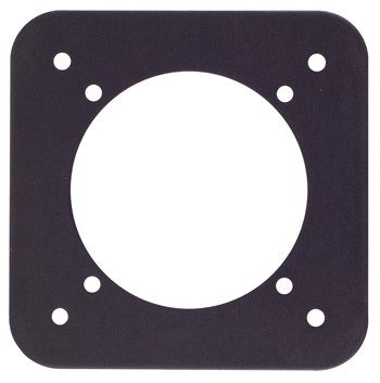 INSTRUMENT REDUCER PLATE/heat-treated aluminum, black anodize finish. 3 1/8 reducer plate to 2 1/4 diameter FAP 04-1
