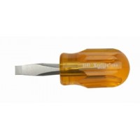 Phil Stub Screwdriver/1/4 in. x 1 1/4 in. square blade, amber handle S141