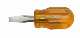 Phil Stub Screwdriver/1/4 in. x 1 1/4 in. square blade, amber handle S141
