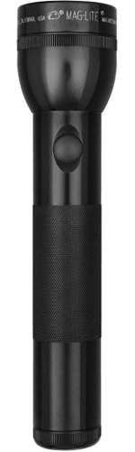 Mag-Lite Flashlight Display Box/Black, 2 D-cell batteries, equipped with two gas lamps.