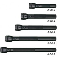 Mag-Lite Flashlight Hang Pack/Black, 2 D-cell batteries, equipped with two gas lamps. 102-000-249
