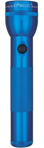Mag-Lite Flashlight Display Box/Blue, 2 D-cell batteries, equipped with two gas lamps.