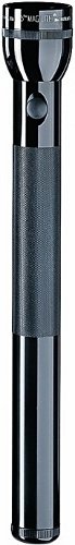 Mag-Lite Flashlight Display Box/Black, 5 D-cell batteries, equipped with two gas lamps.