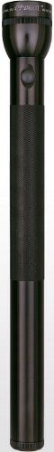 Mag-Lite Flashlight Display Box/Black, 6 D-cell batteries, equipped with two gas lamps.