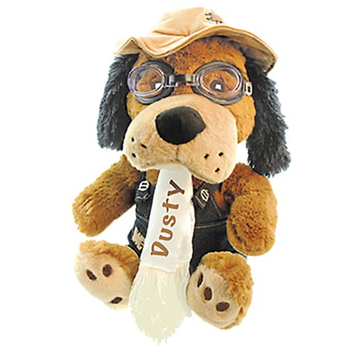 Dusty The Dog Aviator/stuffed animal. 12 tall.   Sa-Dusty