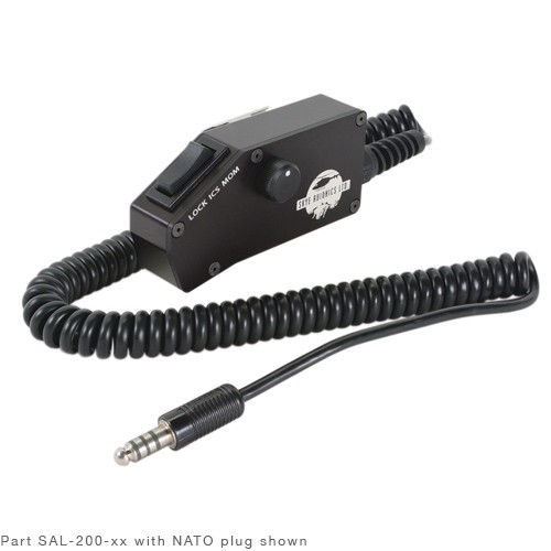 Drop Cord/Nato plug, volume control, 12 coil cord, Ics switch (Lock-Mom)  SAL-200