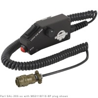 DROP CORD/MS3126F12-10P connector, volume control, 12 coil cord ICS switch (Lock-Mom), radio PTT SAL-202