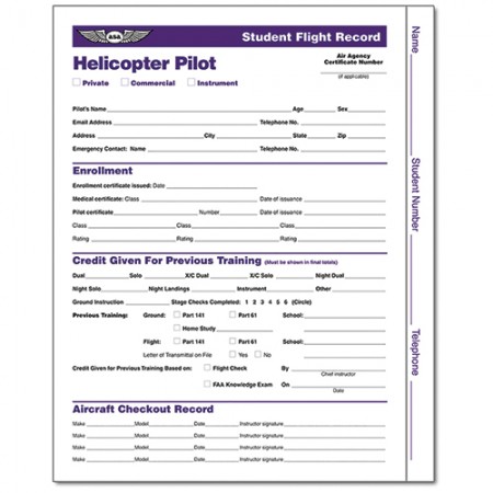 Student Flight Records: Helicopter SFR-H3 Student Flight Records: Helicopter SFR-H3