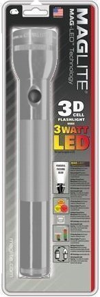 Mag-Lite LED Flashlight/Gray, 3 D-cell.