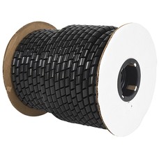 Spiral Wrap/Teflon, Black, 3/16 outside diameter SWT-3/16 Black pack of 100