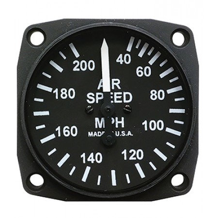 Airspeed Indicator/2 1/4, colored range markings T16-210-200