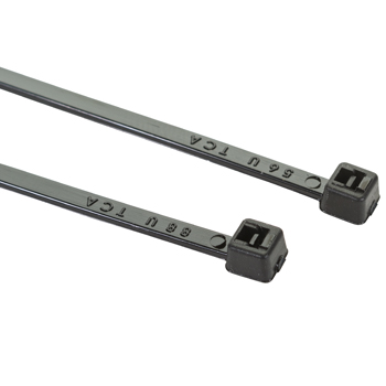 Standard Cable Tie/Black, 8 long, 0.10 width, 18 lb. strength. Mil Spec MS3367-4-9,type 1, class 2. T18L0M4 pack of 1000