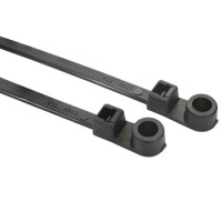 Cable Tie/Screw Mount/Black, 8.5 long, .18 width, #10 screw, 50 lb. tensile strength. UL-ZODZ2.E64139. T50MR0M4 pack of 100 Cable Tie/Screw Mount/Black, 8.5 long, .18 width, #10 screw, 50 lb. tensile strength. UL-ZODZ2.E64139. T50MR0M4 pack of 100