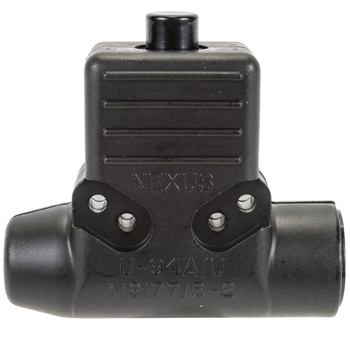 Telephone Jack/Ptt, U94A/U, with push to talk button and metal clip, 4 conductor, female, .285 inch jack diameter.  TJS-102