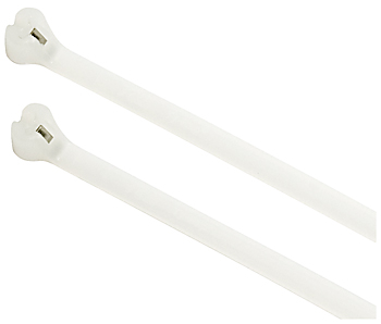 4 18LB Cable Tie Natural Nylon With Stainless Steel Locking Device And #4 Mounting Hole  pack of 1000