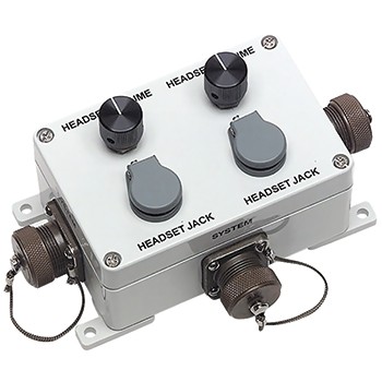 Dual Headset Intercom Station; 6-3/4L x 4-1/4W x 3-1/16D 40578G-01