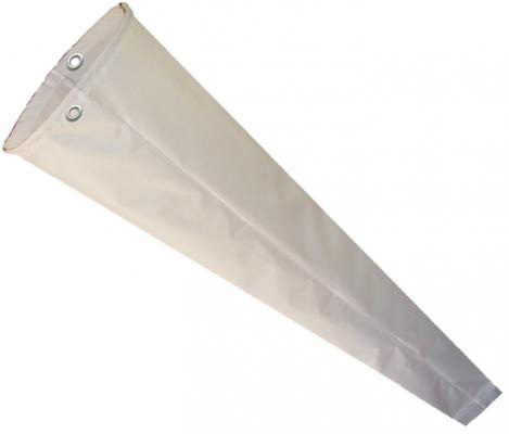 Windsock Only/10 X 36, white, brass eyelets, vinyl laminated polyester. WS1030W