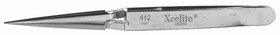 Tweezer/4.5 inch, cross lock, self closing, smooth sharp point, anti-magnetic, stainless steel. XHT-412