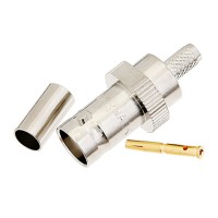 Connector/Bnc female, 50 ohm crimp/solder attachment for RG55, RG141, RG142, RG223, RG400 PE4397 Connector/Bnc female, 50 ohm crimp/solder attachment for RG55, RG141, RG142, RG223, RG400 PE4397
