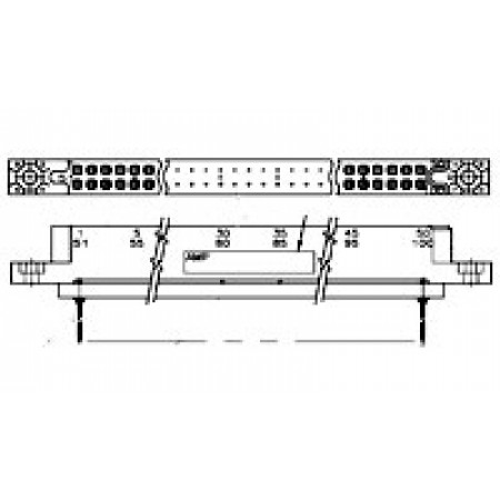 BOX CONNECTORS/2 row, 90 position. 